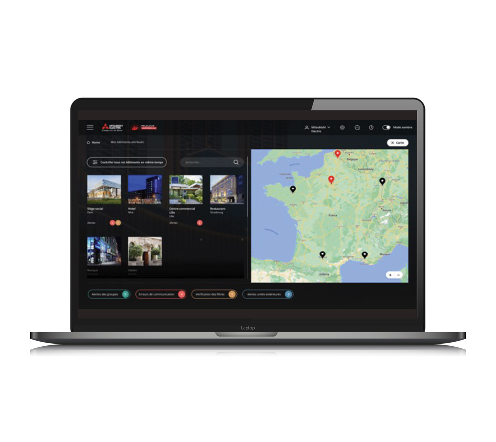 laptop met MELCloud Commercial