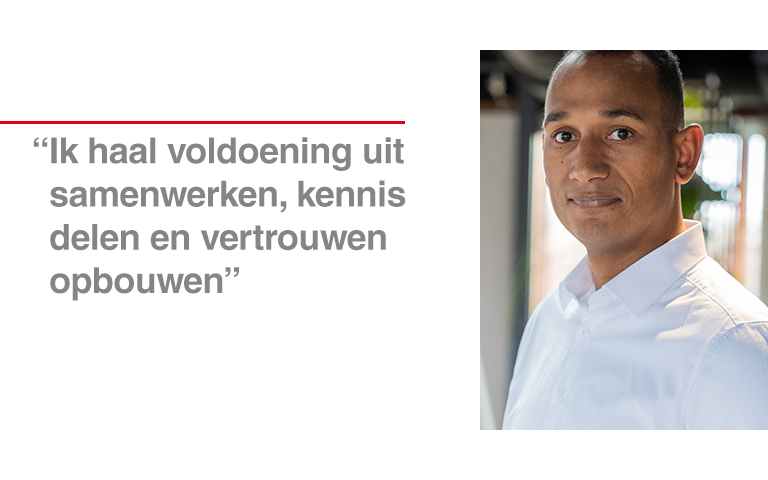 Ik haal voldoening uit samenerken, kennis delen en vertrouwen opbouwen