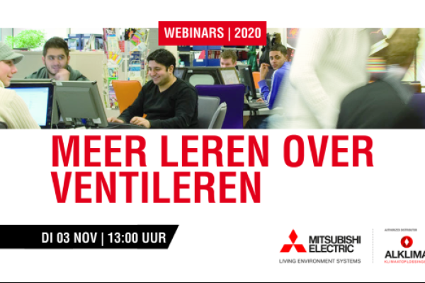 Nieuw webinar: Meer leren over ventileren. Schrijf je in!
