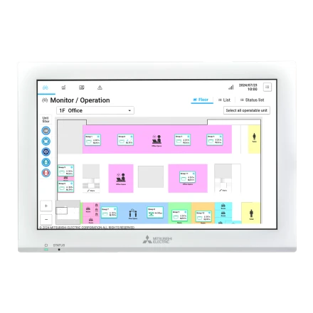 Touch screen centrale bediening (tot 400 binnendelen)